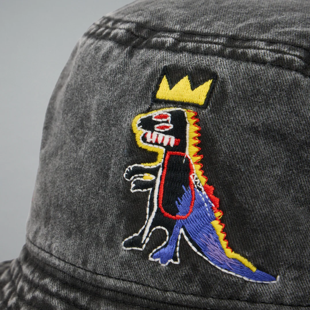 Basquiat “Pez Dispenser” Denim Bucket Hat - Image 2