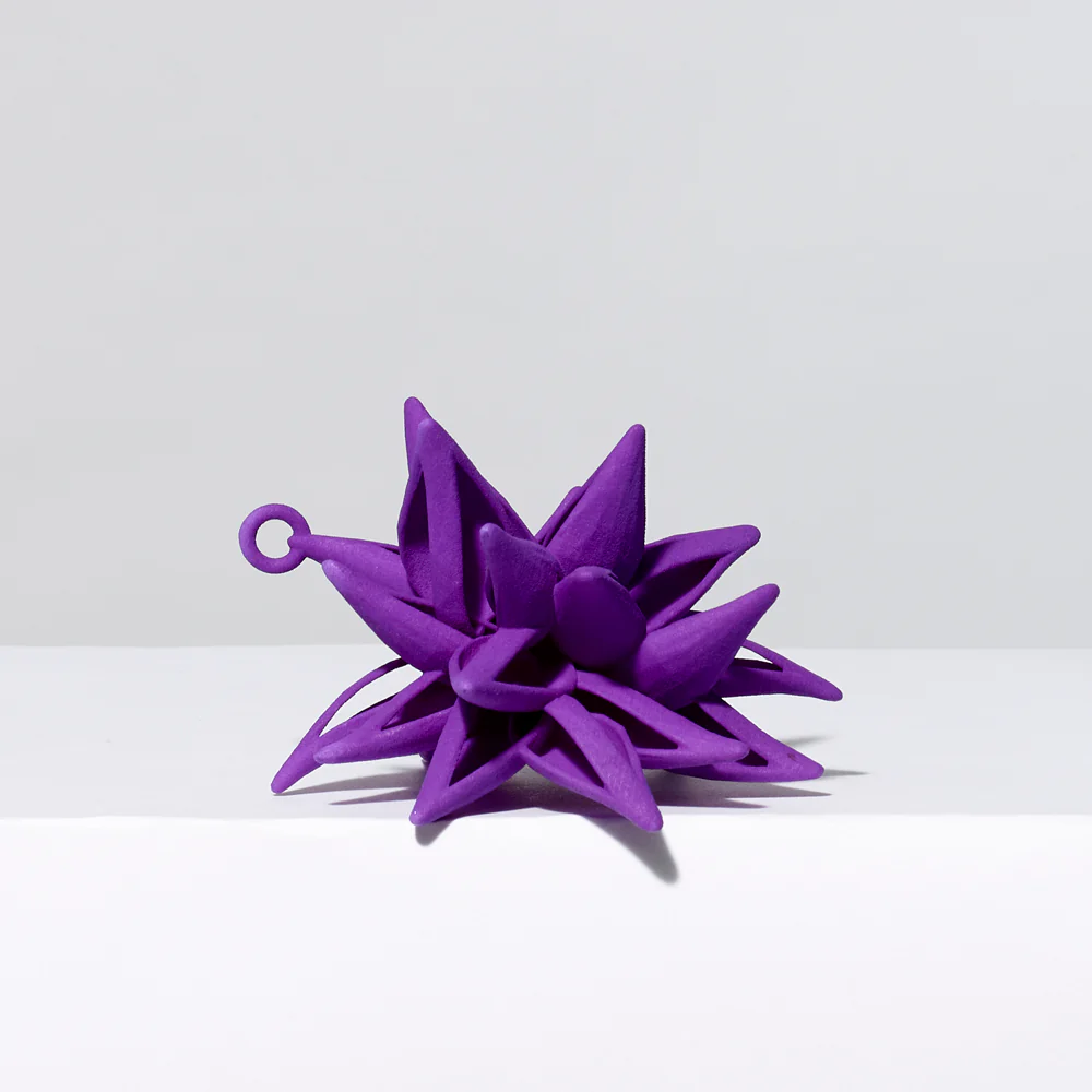 Frank Stella Star Ornament, Purple