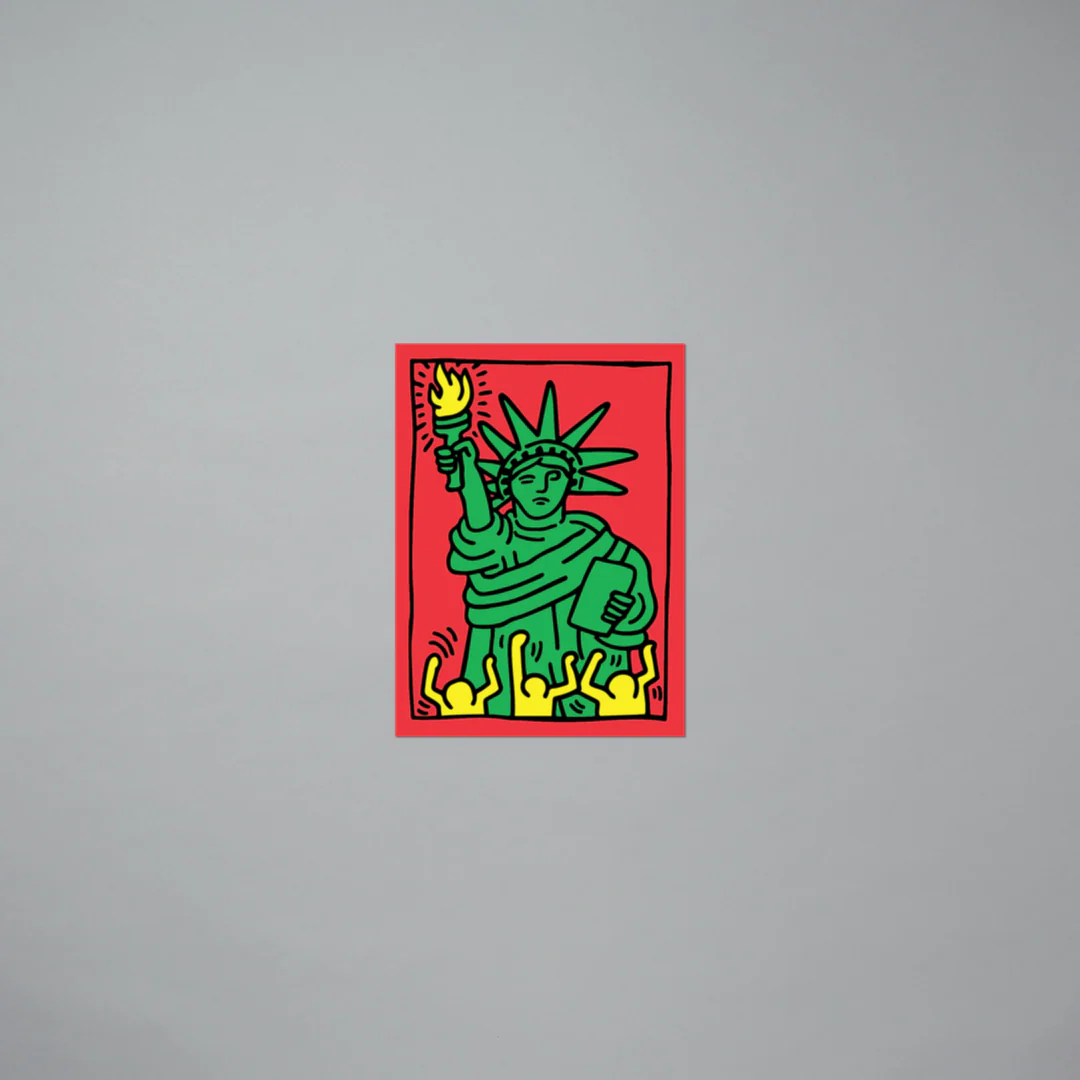 Haring Statue of Liberty Sticker