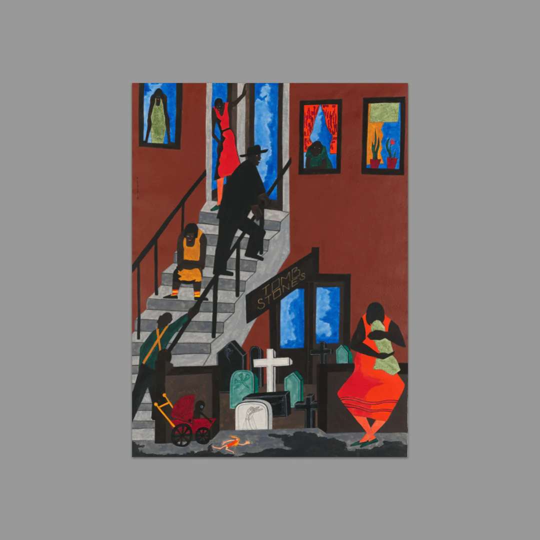 Jacob Lawrence "Tombstones" Postcard