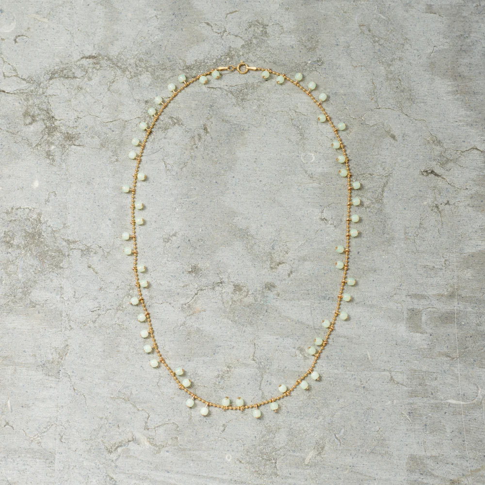 Uranium Glass Garland Necklace