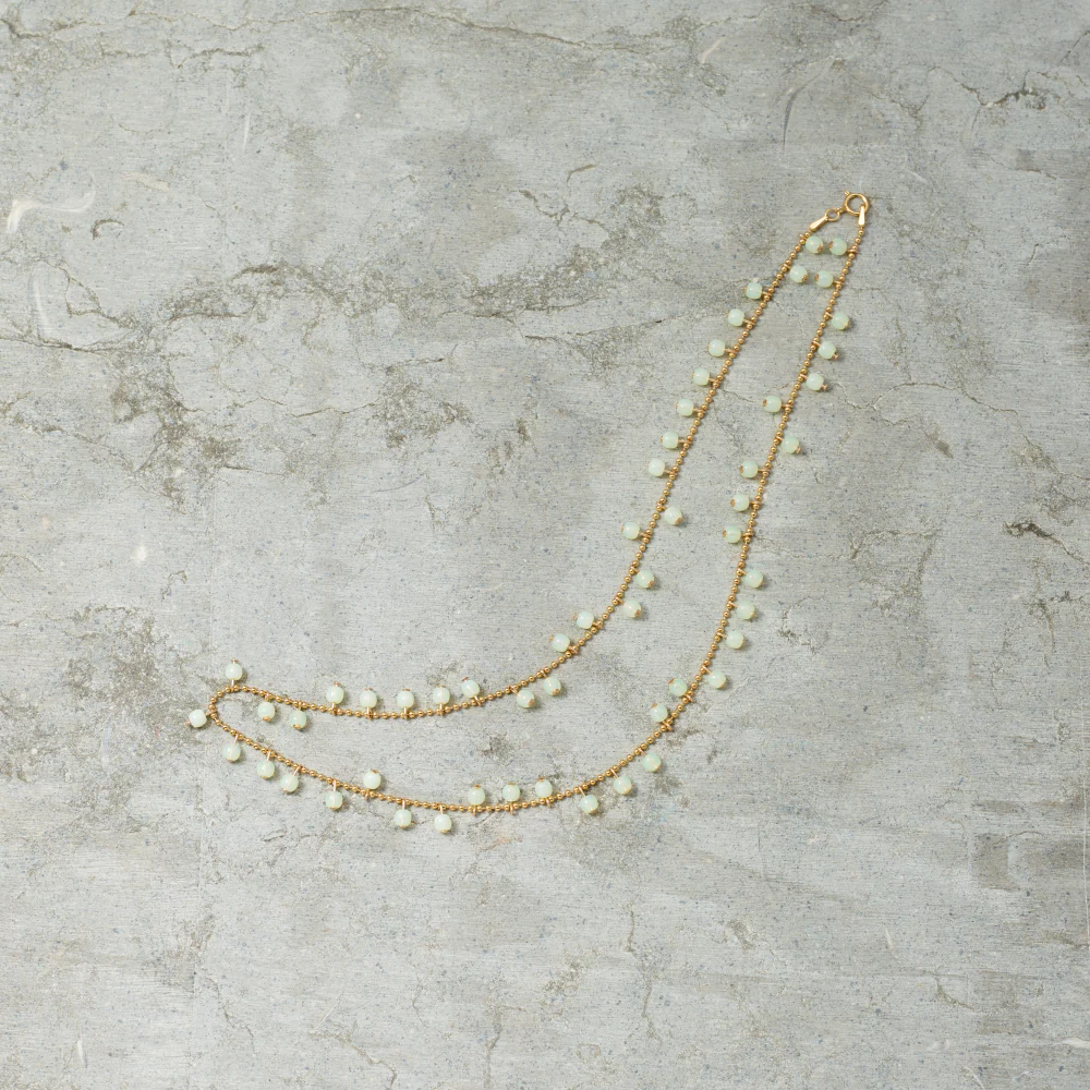 Uranium Glass Garland Necklace - Image 2